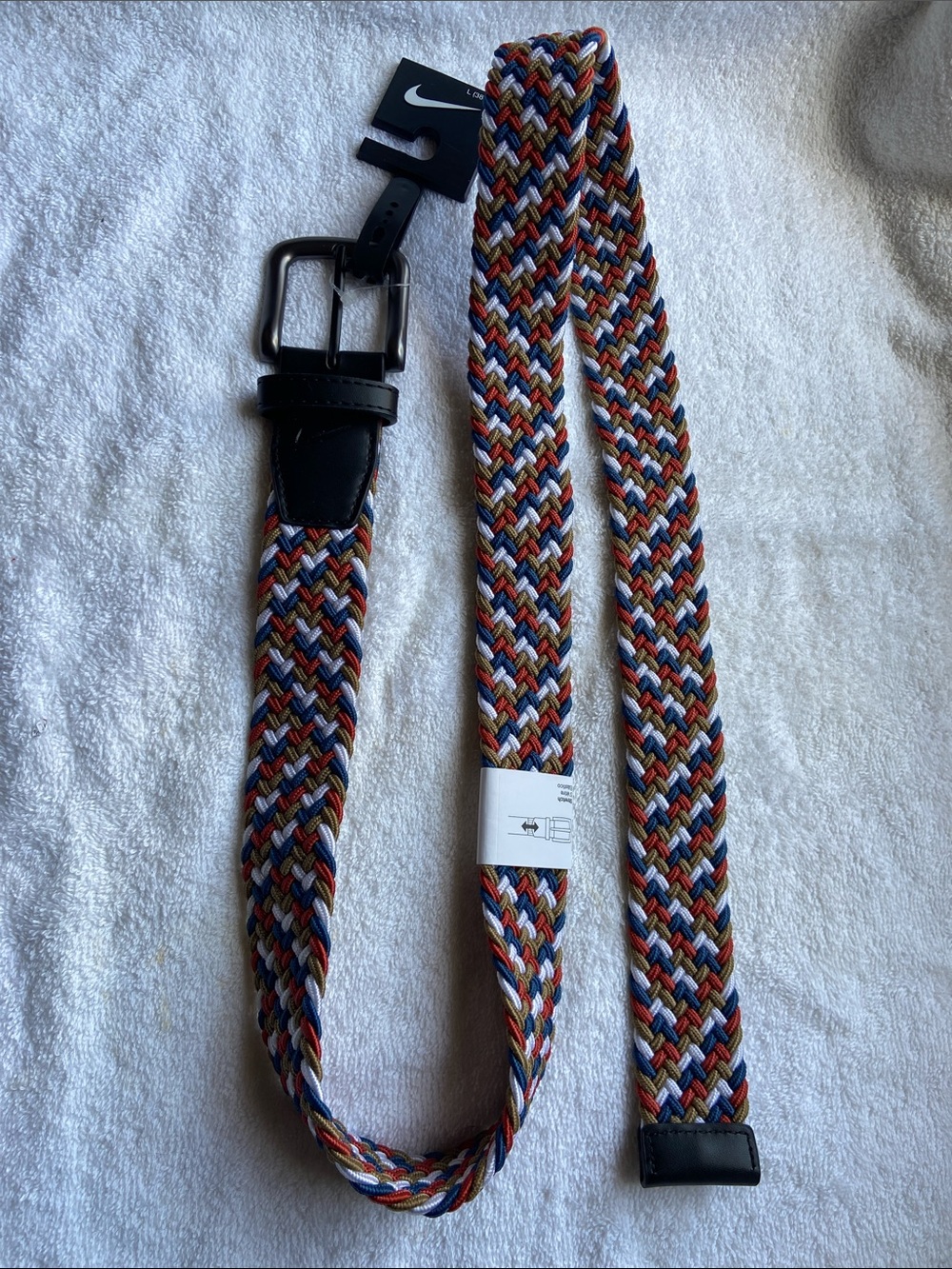 Nike Multicolor Elastic Braided Belt with Black Accents Size  L (38-40)